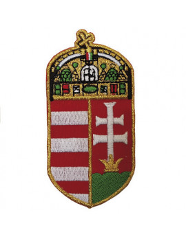 Hímzett címer koronás 10 cm